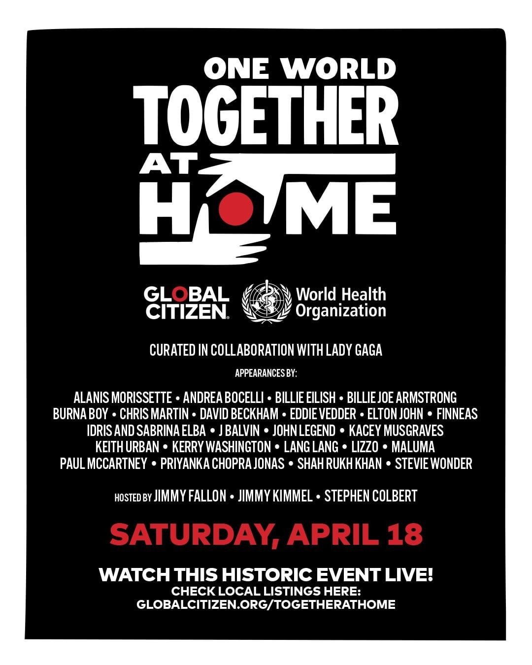 One World Together At Home poster