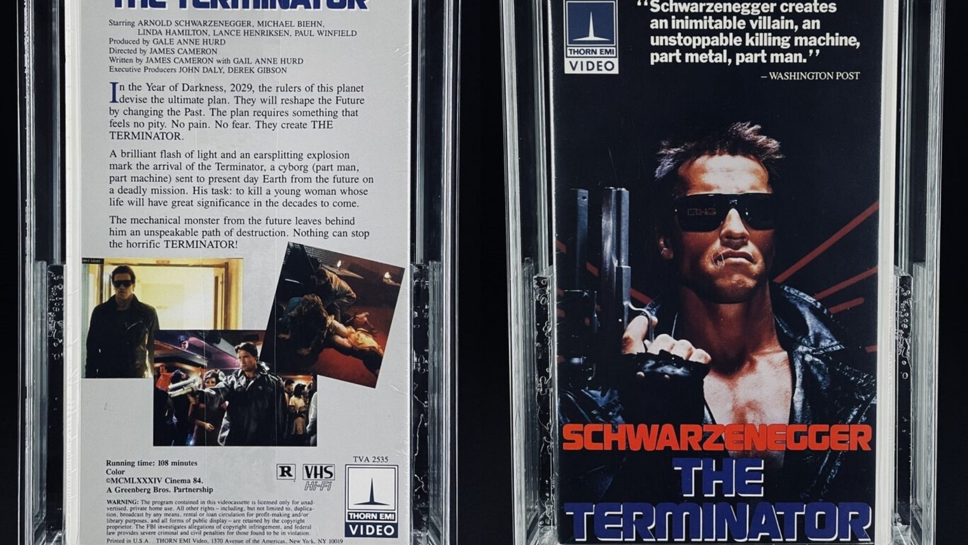 Fue subastada la primera cinta VHS impresa de Terminator