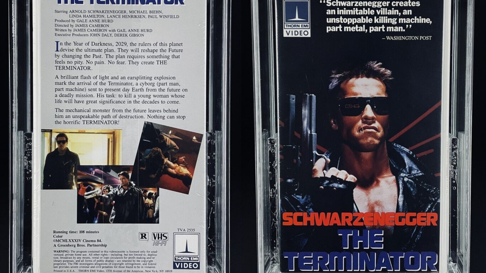 Fue subastada la primera cinta VHS impresa de Terminator Fue subastada la primera cinta VHS impresa de Terminator