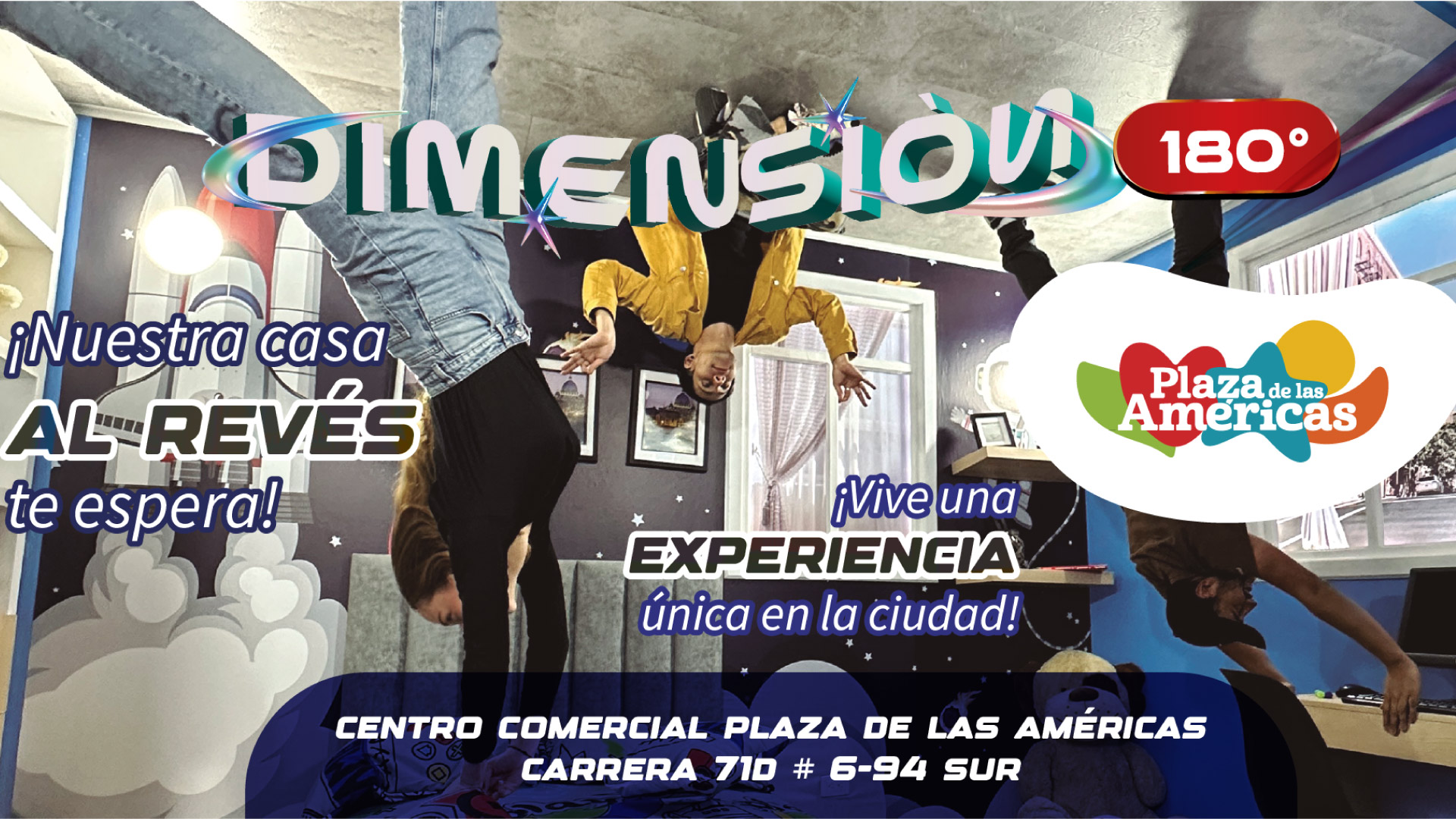 Dimensión 180°: La Casa al Revés que Sorprende a Todos en Plaza de las Américas