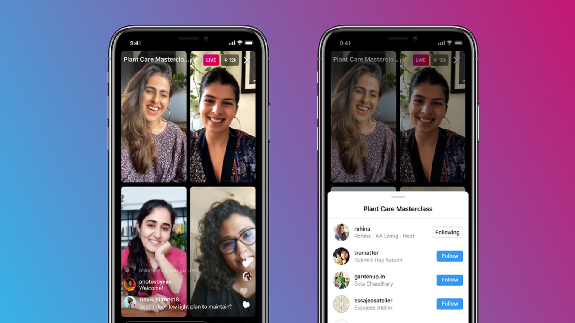 Instagram lanza Live Rooms: hasta cuatro personas a la vez en vivo
