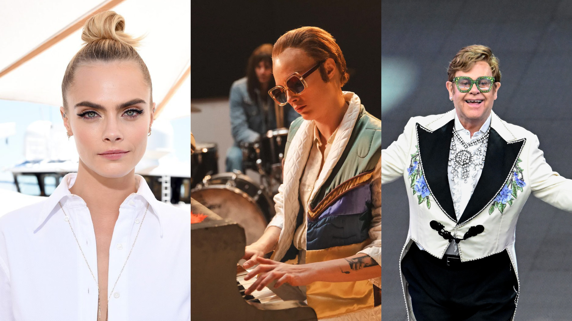 Cara Delevingne se convierte en Elton John en el nuevo video de “Step Into Christmas”